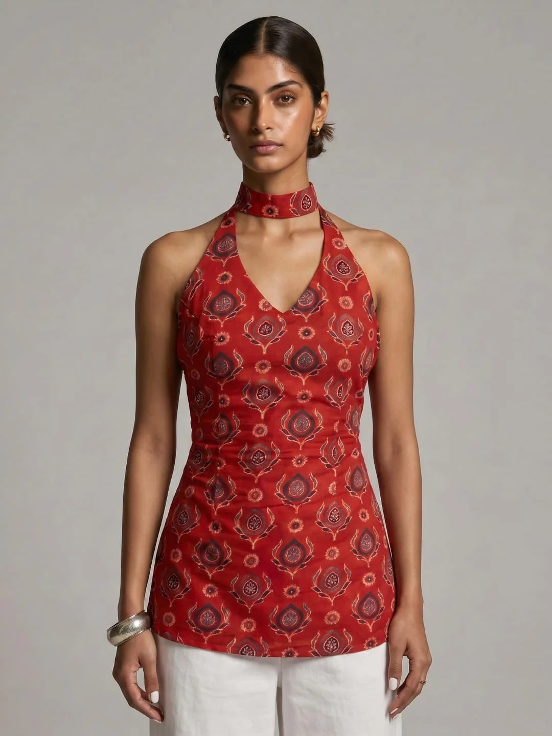 Halter Neck Corset Kurtis